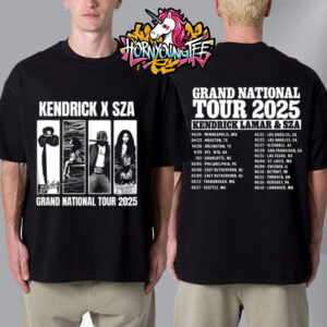 Kendrick Lamar SZA 2025 Grand National Tour Schedule Tour Dates Merch Tee Unisex T-Shirt Two Sides