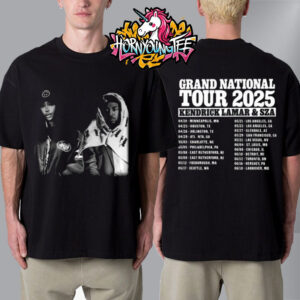 Kendrick Lamar x SZA Merch Tee New Arrival Grand National Global Tour 2025 Schedule Tour Dates Unisex T-Shirt Two Sides