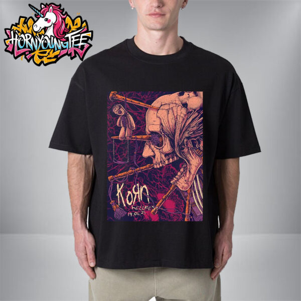 KoRn Band Venue Poster At Hellfest Open Air Festival On June 19 2025 In Rock City Unisex T-Shirt