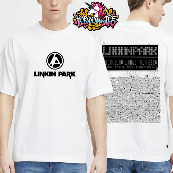 Linkin Park At Deutsche Bank Park On July 8 2025 In Frankfurt Germany From Zero World Tour 2025 T-Shirt Two Sides