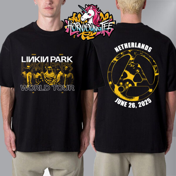Linkin Park At Gelredome From Zero World Tour 2025 Arnhem Netherlands On June 26 2025 Unisex T-Shirt Two Sides