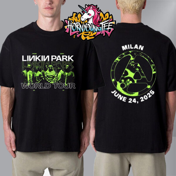 Linkin Park At I-Days Festival From Zero World Tour 2025 On June 24 2025 In Milan Italy Unisex T-Shirt Two Sides