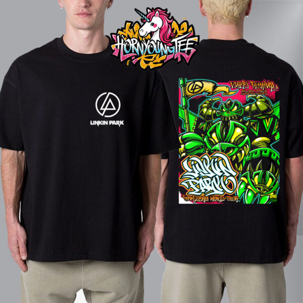 Linkin Park At SNAI La Maura Hippodrome On June 24 2025 In Milan Italy From Zero World Tour 2025 Unisex T-Shirt Two Sides