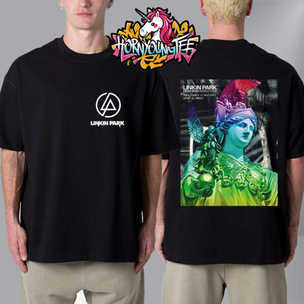 Linkin Park At Stade De France On July 11 2025 In Paris France From Zero World Tour Unisex T-Shirt Two Sides