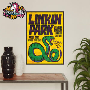 Linkin Park From Zero World Tour 2025 At Wembley Stadium On June 28 2025 In London UK Poster Home Decor Canvas