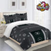 Brown Louis Vuitton Bedding Large Logo Collection Comforter Bedding Sets