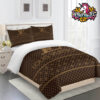 Louis Vuitton Golden Black Logo Duvet Covers Bedding Sets