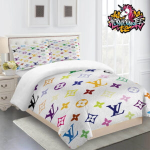 Louis Vuitton Comforter Duvet Covers Multicolor Rainbow Bedding Sets