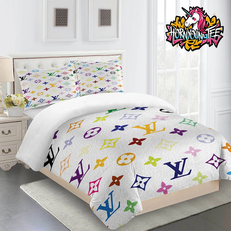 Louis Vuitton Comforter Duvet Covers Multicolor Rainbow Bedding Sets Louis Vuitton Comforter Duvet Covers Multicolor Rainbow Bedding Sets