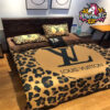 Louis Vuitton Collab Supreme Red Background Comforter Duvet Covers Comforter Bedding Sets