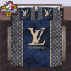 Louis Vuitton x Stitch Christmas Logo Comforter Bedding Sets