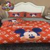 Louis Vuitton Multi Logo Comforter With Vintage Aesthetic Comforter Bedding Sets