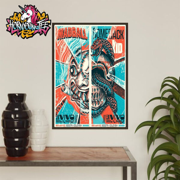 Madball x Comeback Kid In Bogota Poster Envivo Rock Al Parque On June 23 2025 In Bogota Colombia Poster Home Decor Canvas
