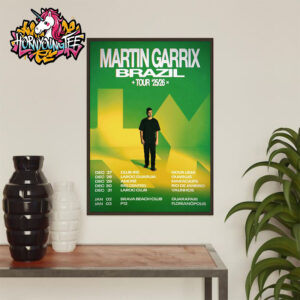 Martin Garrix Brazil Tour 25-26 Poster Schedule Tour Dates Poster Home Decor Canvas