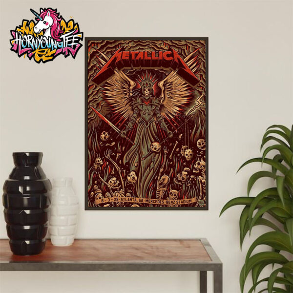 Metallica M72 Atlanta Tonight Show At Mercedes Benz Stadium On June 3 2025 In Atlanta Georgia Poster Home Decor Canvas
