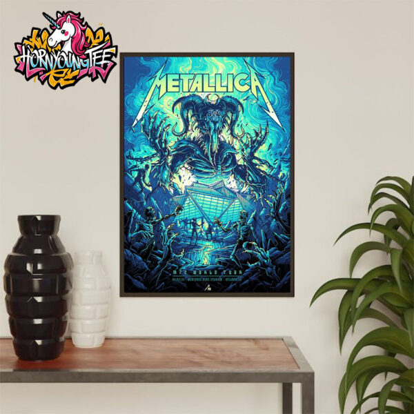Metallica M72 Atlanta Venue Poster At Mercedes Benz Stadium In Atlanta GA On June 3 2025 M72 World Tour Poster Home Decor Canvas