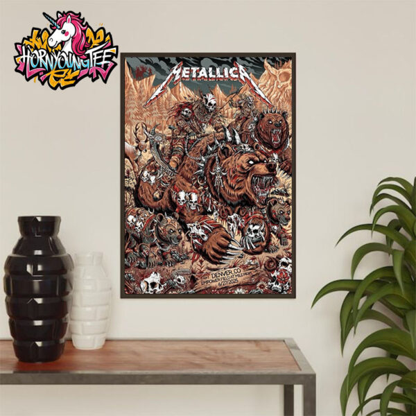 Metallica M72 Denver Night 1 At Empower Field At Mile High On June 27 2025 North America Tour 2025 Poster Home Decor Canvas