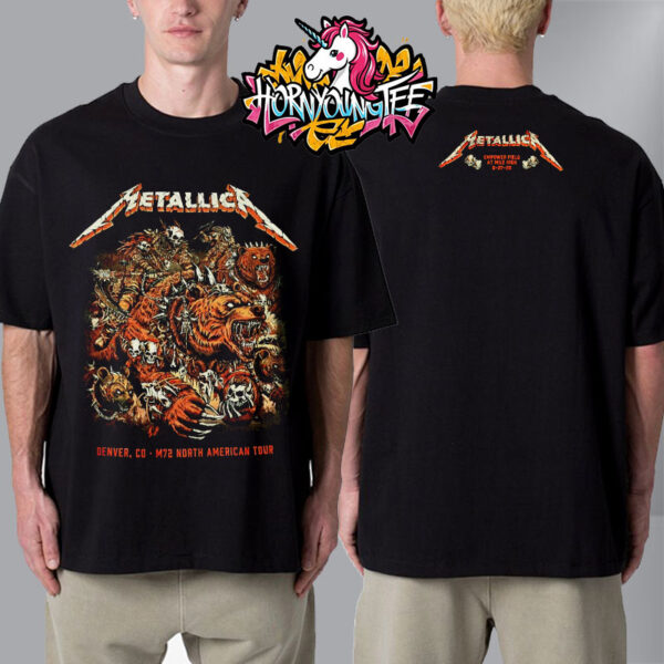 Metallica M72 Denver Night 1 Event Tee At Empower Field At Mile High On June 27 2025 In Denver CO Unisex T-Shirt Two Sides