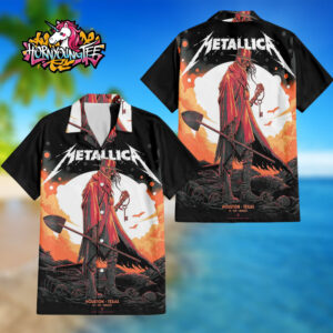 Metallica M72 Houston Venue Poster Houston Pop Up Shop On June 14 2025 In Houston Texas Regular Hawaiian Shirt