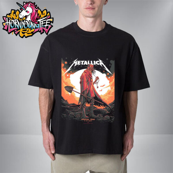 Metallica M72 Houston Venue Poster Houston Pop Up Shop On June 14 2025 In Houston Texas Unisex T-Shirt