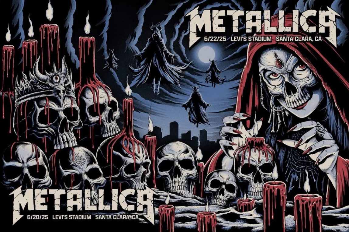 Metallica M72 Santa Clara At Levi’s Stadium Poster Set Both Dates In California North America Tour 2025