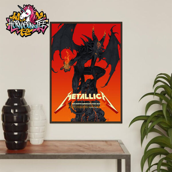 Metallica M72 Santa Clara Exclusive Pop Up Shop Poster For Santa Clara 2 Nights On June 20-22 2025 At Levi’s Stadium Poster Home Decor Canvas