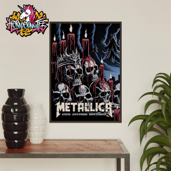 Metallica M72 Santa Clara Poster Night 1 At Levi’s Stadium On June 20 2025 In California North America Tour 2025 Poster Home Decor Canvas