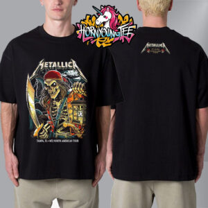 Metallica M72 Tampa Night 2 Venue Shirt At Raymond James Stadium On June 8 M72 Tampa North America 2025 Unisex T-Shirt Two Sides