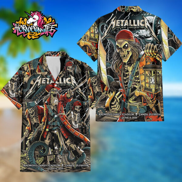 Metallica M72 Tampa Venue Poster At Raymond James Stadium On June 8 2025 In Tampa Florida Regular Hawaiian Shirt
