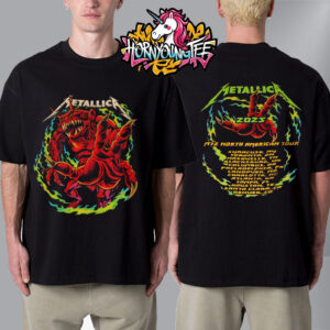 Metallica Squindo Merchandise Tee Houston M72 Tour Pop Up Shop Exclusive Schedule Cities Tour Unisex T-Shirt Two Sides