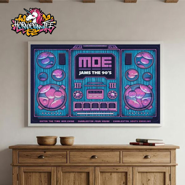 Moe The Band Charleston Poster At Charleston Pour House On June 18-19 2025 In Charleston SC Jam The 90s Poster Home Decor Canvas Horizontal