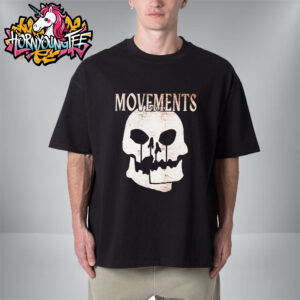 Movements Band EU UK Tour Merch Tee Skull Charcoal Unisex T-Shirt