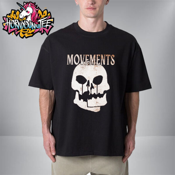 Movements Band EU UK Tour Merch Tee Skull Charcoal Unisex T-Shirt