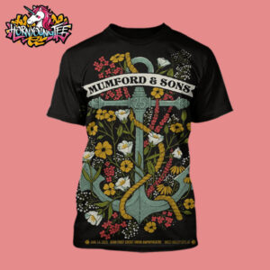 Mumford And Sons Venue Poster At Utah First Credit Union Amphitheatre On June 14 2025 In West Valley City UT All Over Print Shirt
