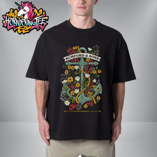 Mumford And Sons Venue Poster At Utah First Credit Union Amphitheatre On June 14 2025 In West Valley City UT Unisex T-Shirt