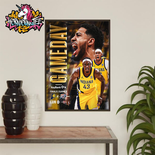NBA Finals 2025 Game Day Indiana Pacers Vs OKC Thunder Poster Home Decor Canvas