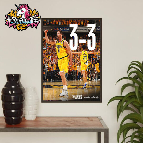 NBA Finals 2025 Yes’Cers Indiana Pacers 3-3 OKC Thunders One More Game To Decide Champion Poster Home Decor Canvas