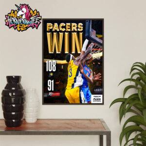 NBA Finals Indiana Pacers Win Game 6 108-91 OKC Thunders Poster Home Decor Canvas