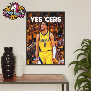 NBA Finals Yes’Cers Tyrese Haliburton Indiana Pacers Poster Home Decor Canvas