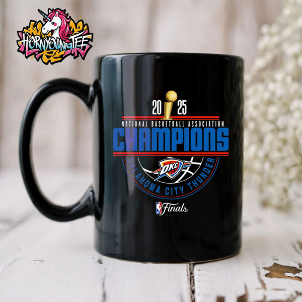 OKC Thunder 2025 NBA Champions National Basketball Association Arch Black Mug Cup
