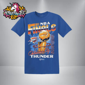OKC Thunder 2025 NBA Finals Vintage Hoop And Trophy Unisex T-Shirt