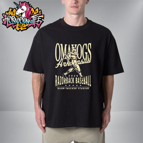 Omahogs Arkansas Razorbacks Baseball 2025 Baum Walker Stadium Unisex T-Shirt
