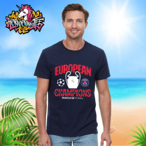 PSG UCL Champions 2025 European Champions Graphic Navi Unisex T-Shirt