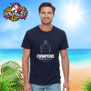 PSG UCL Champions 2025 Outline Graphic Navi Unisex T-Shirt
