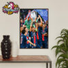 History Made Celebrates PSG Wins Champions League 2025 Lifts Trophy Poster Home Decor Canvas