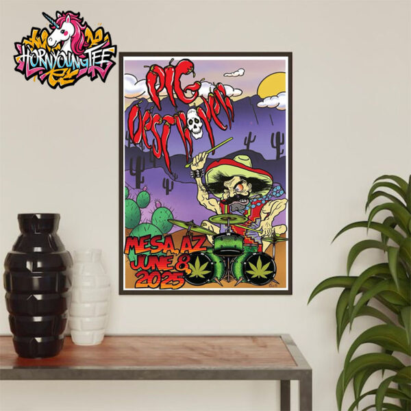 Pig Destroyer Poster Tonight In Mesa Arizona On June 8 2025 Poster Home Decor Canvas