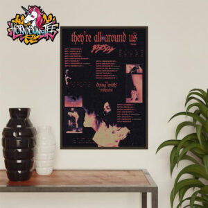 Poppy They’re All Around Us Tour 2025 With Dying Wish Mspaint Band Poster Schedule Cities Tour Dates Poster Home Decor Canvas