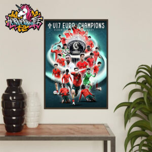 Portugal U17 Champions UEFA Under 17 Championship 2025 Poster Home Decor Canvas