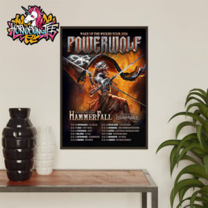 Powerwolf Wake Up The Wicked Tour 2026 Schedule Tour Dates Poster Home Decor Canvas