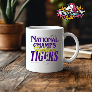 Premium 2025 NCAA Baseball Men’s College World Series Champions Fighting LSU Tigers State Map White Mug Cup